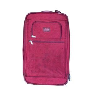 Tumi Upright Red Ballistic Suitcase Luggage 2 Wheel Rolling 23X14X9